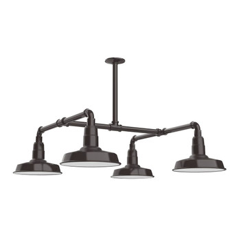 Warehouse Four Light Pendant in Architectural Bronze (518|MSP181-51-G06)