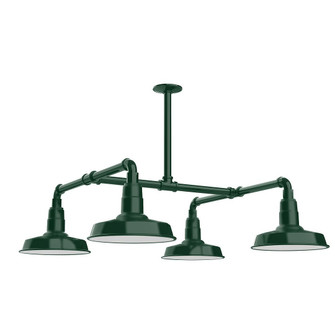 Warehouse Four Light Pendant in Forest Green (518|MSP181-42-T48-W10)