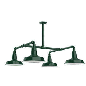 Warehouse Four Light Pendant in Forest Green (518|MSP181-42-T48-G05)