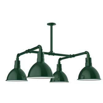 Deep Bowl Four Light Pendant in Forest Green (518|MSP115-42-W10)