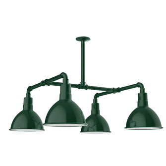 Deep Bowl Four Light Pendant in Forest Green (518|MSP115-42-T48-G05)