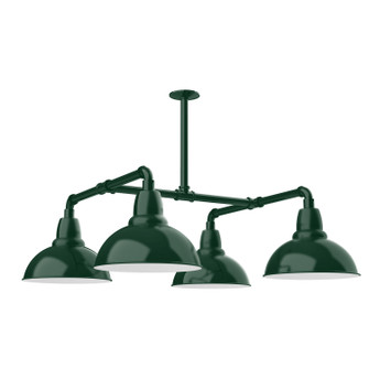 Cafe Four Light Pendant in Forest Green (518|MSP106-42)