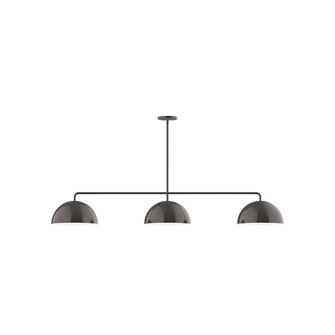 Axis Three Light Linear Pendant in Architectural Bronze (518|MSN432-G15-51)