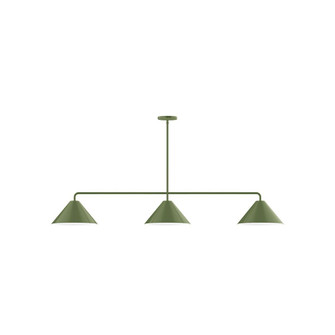 Axis Three Light Linear Pendant in Fern Green (518|MSN422-22)