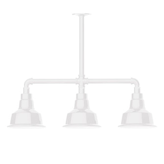 Warehouse Three Light Pendant in White (518|MSK180-44-T48-G05)