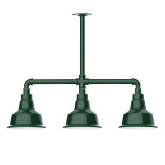 Warehouse Three Light Pendant in Forest Green (518|MSK180-42-W08)