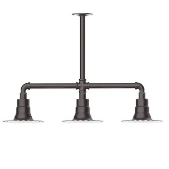 Radial Three Light Pendant in Architectural Bronze (518|MSK157-51-T24-G06)