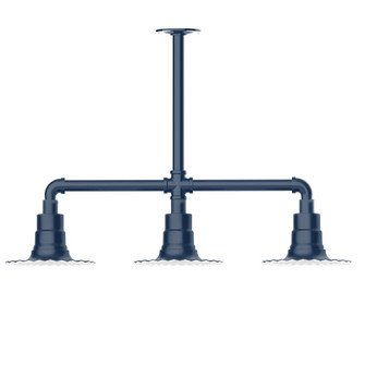 Radial Three Light Pendant in Navy (518|MSK157-50-T24-G05)