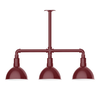 Deep Bowl Three Light Pendant in Barn Red (518|MSK114-55-T30-W08)