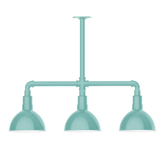 Deep Bowl Three Light Pendant in Sea Green (518|MSK114-48-T24)