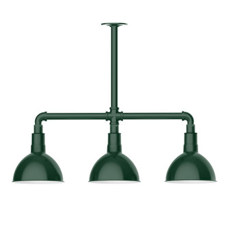 Deep Bowl Three Light Pendant in Forest Green (518|MSK114-42-T48-W08)