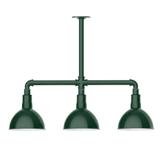 Deep Bowl Three Light Pendant in Forest Green (518|MSK114-42-T48)