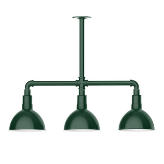 Deep Bowl Three Light Pendant in Forest Green (518|MSK114-42-T36-G05)