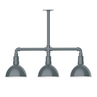 Deep Bowl Three Light Pendant in Slate Gray (518|MSK114-40-T48-G06)