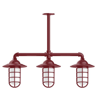Vaportite Three Light Pendant in Barn Red (518|MSK052-55-G07)