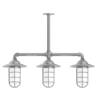 Vaportite Three Light Pendant in Painted Galvanized (518|MSK052-49-T48-G07)