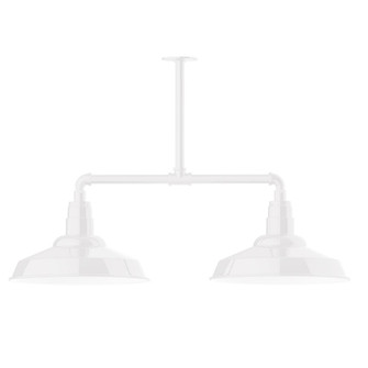 Warehouse Two Light Pendant in White (518|MSD184-44-T30-W16)