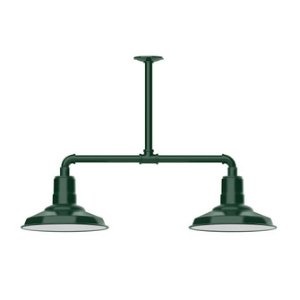 Warehouse LED Pendant in Forest Green (518|MSD182-42-W12-L12)