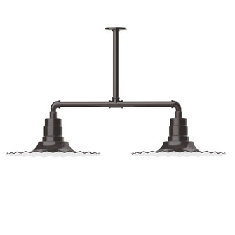 Radial Two Light Pendant in Architectural Bronze (518|MSD159-51-T48-G06)