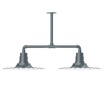 Radial Two Light Pendant in Slate Gray (518|MSD159-40-T30)