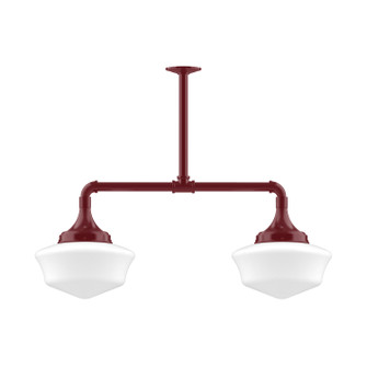 Schoolhouse Two Light Pendant in Barn Red (518|MSD021-55-T36)