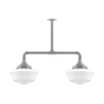 Schoolhouse Two Light Pendant in Painted Galvanized (518|MSD021-49)