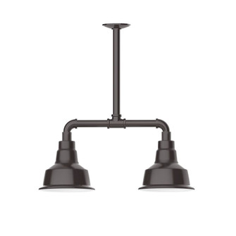 Warehouse Two Light Pendant in Architectural Bronze (518|MSB180-51-T36-G05)