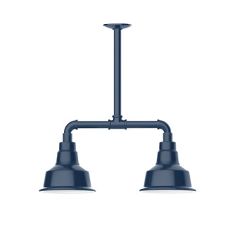 Warehouse Two Light Pendant in Navy (518|MSB180-50)
