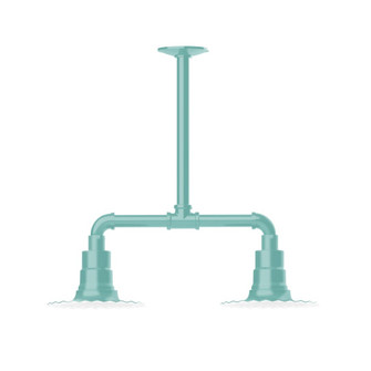 Radial Two Light Pendant in Sea Green (518|MSB157-48-T30-G05)
