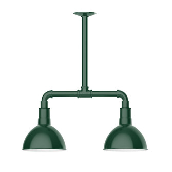 Deep Bowl Two Light Pendant in Forest Green (518|MSB114-42-T36-W08)