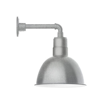 Deep Bowl LED Straight Arm Wall Light in Painted Galvanized (518|GNN116-49-L12)