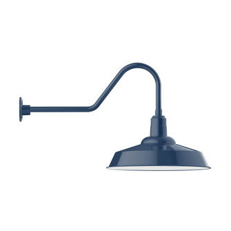 Warehouse LED Gooseneck Wall Light in Navy (518|GNC186-50-W20-L14)