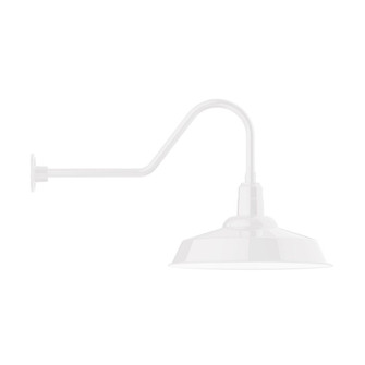 Warehouse LED Gooseneck Wall Light in White (518|GNC186-44-B01-L14)