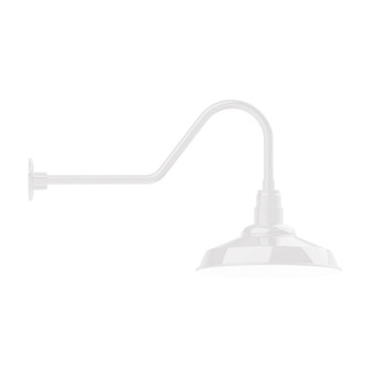 Warehouse LED Gooseneck Wall Light in White (518|GNC184-44-L13)