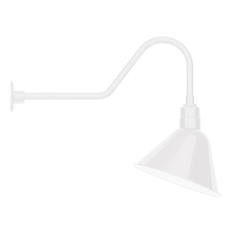 Angle LED Gooseneck Wall Light in White (518|GNC104-44-B01-L13)