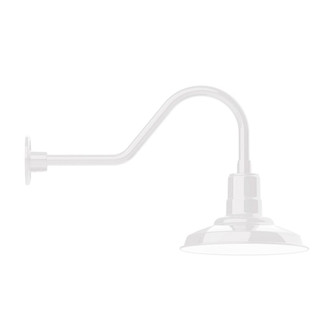 Warehouse LED Gooseneck Wall Light in White (518|GNB182-44-L12)