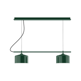 Axis Two Light Linear Chandelier in Forest Green (518|CHE419-42-C23)