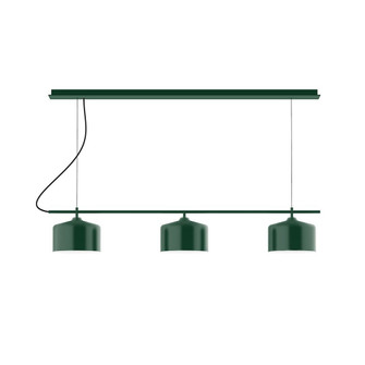 Axis Three Light Linear Chandelier in Forest Green (518|CHD419-42-C26)