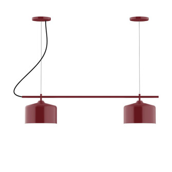 Axis Two Light Linear Chandelier in Barn Red (518|CHB419-55-C24)