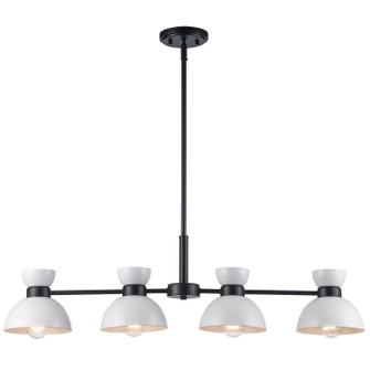 Four Light Chandelier in White / Black (110|71856 WH-BK)