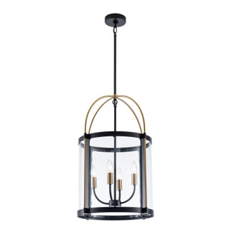 Bonita Four Light Pendant in Black and Brushed Brass (78|AC11515BB)