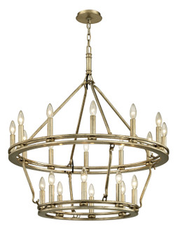 Sutton 20 Light Chandelier in Champagne Silver Leaf (67|F6248-CPL)