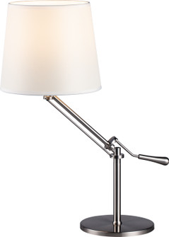 Nero One Light Table Lamp in Satin Nickle (463|PT140192-SN/WH)