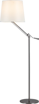 Nero One Light Floor Lamp in Satin Nickle (463|PF150082-SN/WH)