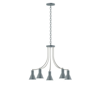 J-Series LED Chandelier in Slate Gray with Brushed Nickel (518|CHN436-40-96-L10)