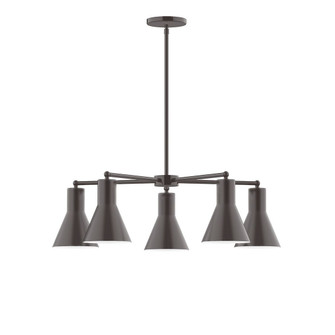 J-Series Five Light Chandelier in Architectural Bronze (518|CHC436-51)