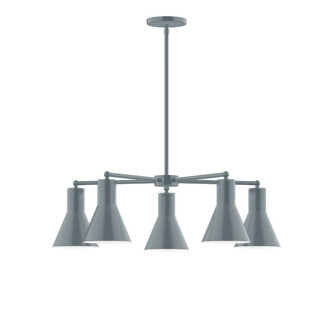 J-Series Five Light Chandelier in Slate Gray (518|CHC436-40)