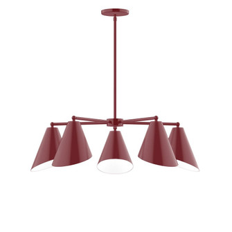 J-Series Five Light Chandelier in Barn Red (518|CHC415-55)