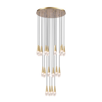 Montauk 20 Light Chandelie in Burnished Brass (508|KCH3204R-20BS)