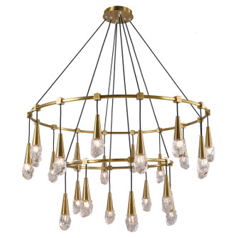 Ayla 24 Light Chandelier in Burnished Brass (508|KCH3104-24BS)